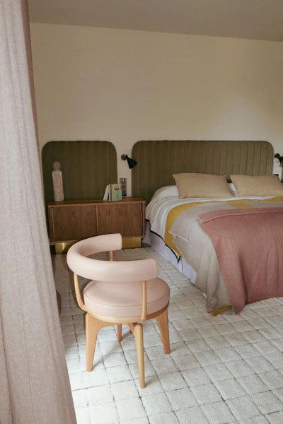 Mosaic Woolable Runner Rug by Lorena Canals, showing mosaic woolable runner rug in live shot.