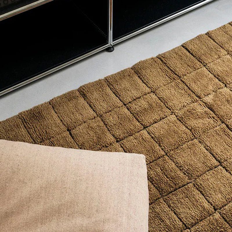 Mosaic Woolable Runner Rug by Lorena Canals, showing mosaic woolable runner rug in live shot.