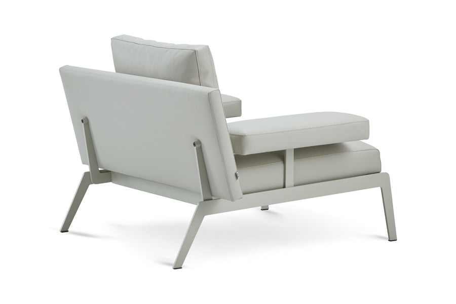 Most Lounge Chair by B&T, showing side view of most lounge chair in com/col group/metal group.
