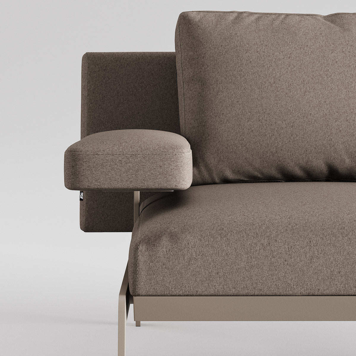Most Lounge Chair by B&T, showing closeup view of most lounge chair in live sot.