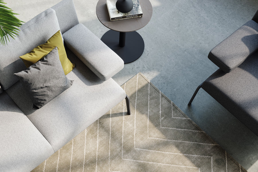 Most Lounge Chair by B&T, showing closeup view of most lounge chair in live sot.