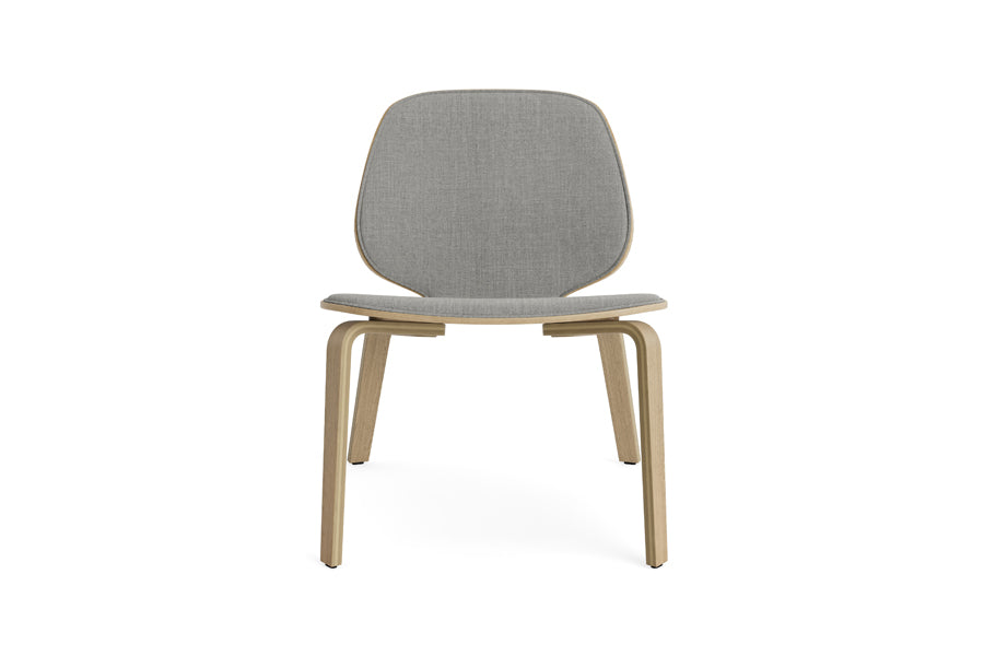 My Chair Lounge Chair by Normann Copenhagen, showing front view of my chair lounge chair in oak/front upholstery group 2.
