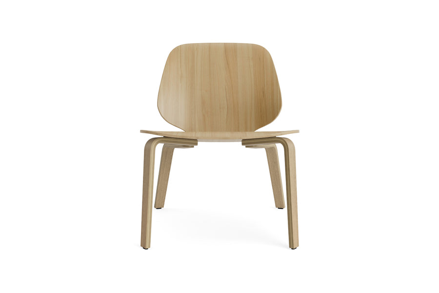 My Chair Lounge Chair by Normann Copenhagen, showing front view of my chair lounge chair in oak/none.