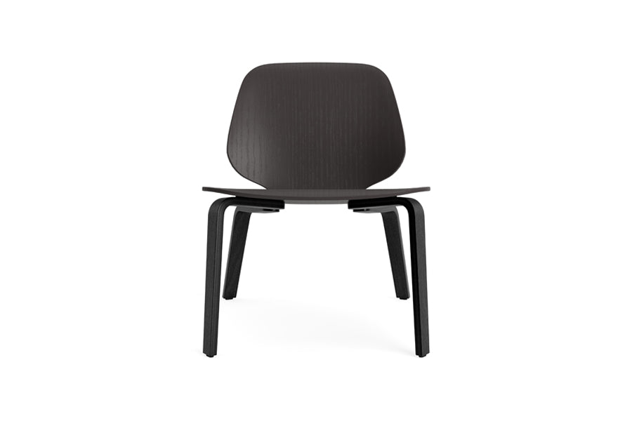 My Chair Lounge Chair by Normann Copenhagen, showing front view of my chair lounge chair in black oak/none.