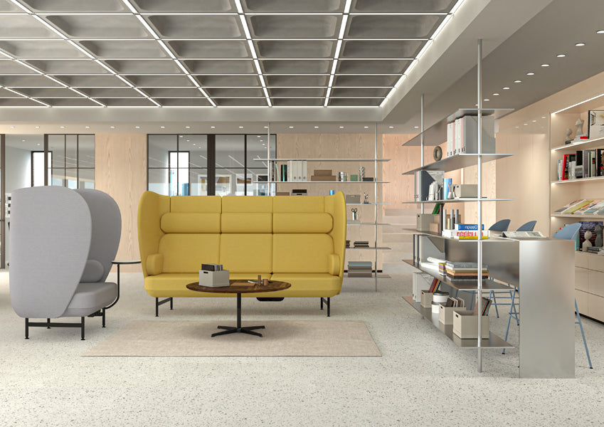 N02 Recycle Bar Stool by Fritz Hansen, showing n02 recycle bar stools in live shot.