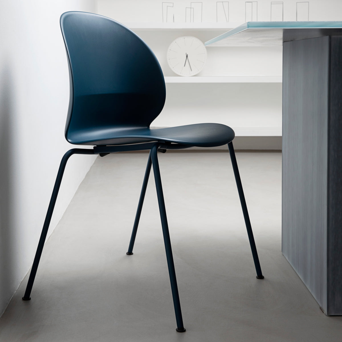 N02 Recycle Chair by Fritz Hansen, showing n02 recycle chair in live shot.