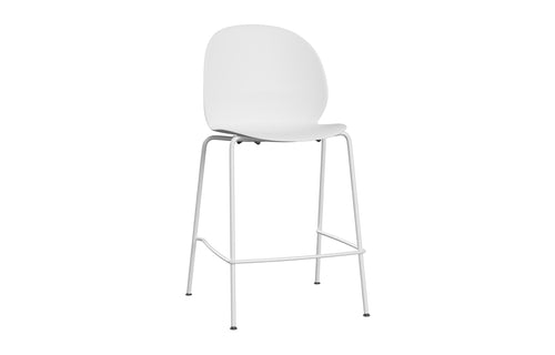 N02 Recycle Counter Stool by Fritz Hansen - Off White Powder Coated Steel, Off White Recycled Plastic.