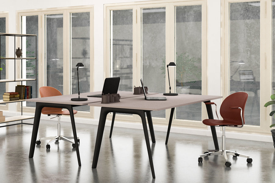N02 Recycle Swivel Armchair by Fritz Hansen, showing n02 recycle swivel armchair in live shot.