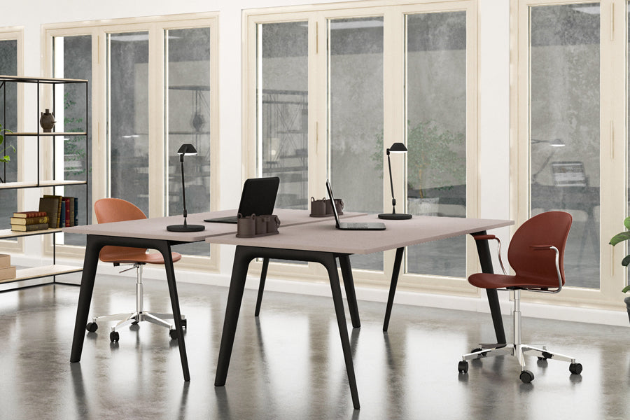 N02 Recycle Swivel Chair by Fritz Hansen, showing n02 recycle swivel chair in live shot.