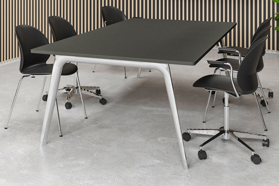 N02 Recycle Swivel Chair by Fritz Hansen, showing n02 recycle swivel chairs in live shot.