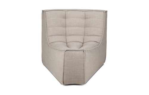 N701 Sectional Collection by Ethnicraft - 45° Round Corner, Beige Fabric.