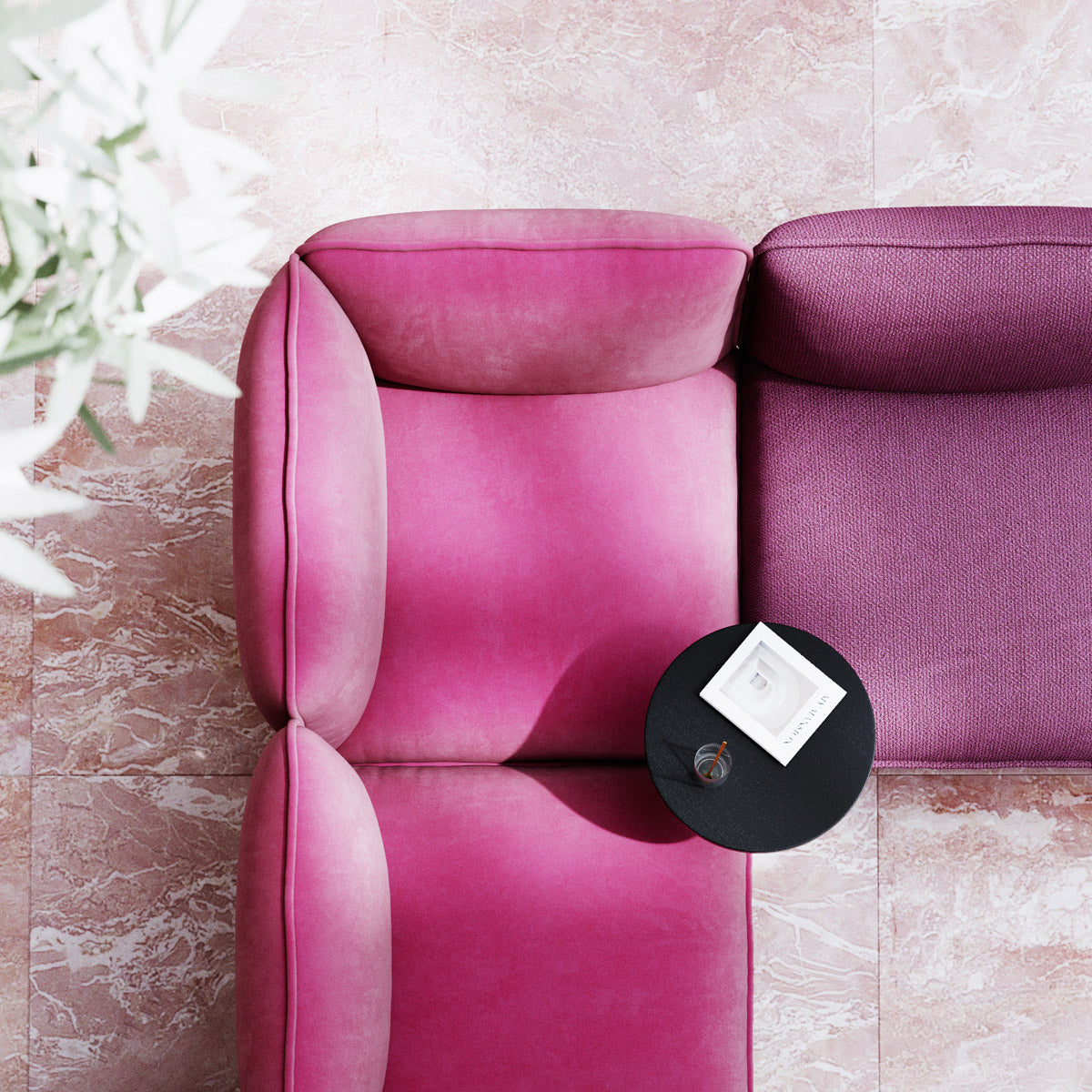 Nakki Lobby Side Table by Woud, showing nakki lobby side table with nakki lobby collection in live shot.