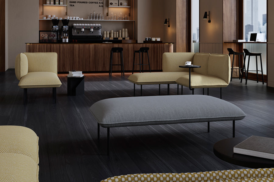 Nakki Lobby Side Table by Woud, showing nakki lobby side table with nakki lobby collection in live shot.