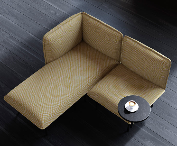 Nakki Lobby Side Table by Woud, showing nakki lobby side table with nakki lobby collection in live shot.