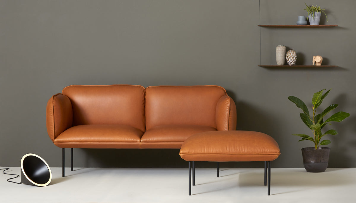 Nakki Sofa by Woud, showing nakki sofa in live shot.