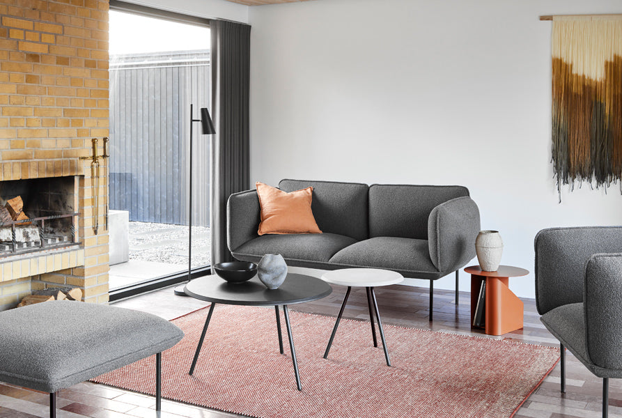 Nakki Sofa by Woud, showing nakki sofas in live shot.