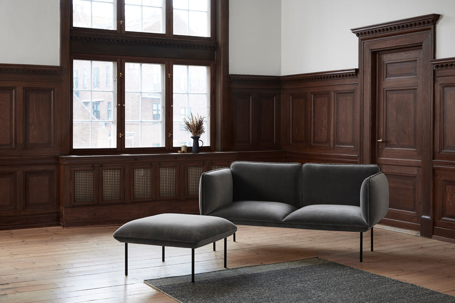 Nakki Sofa by Woud, showing nakki sofa in live shot.