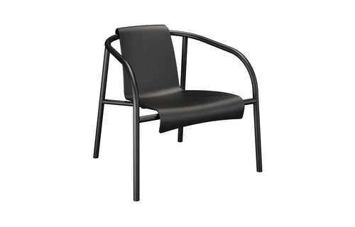 Nami Lounge Chair by Houe - Black Steel, Black Danish Plastic.