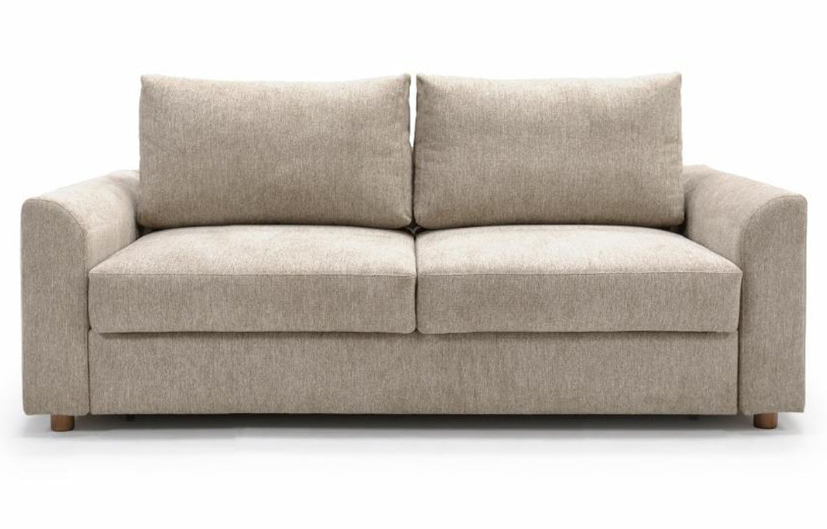 Neah Queen Sofa Bed with Curved Arm by Innovation - Halifax Antique (stocked).