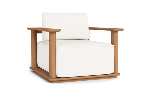 Newport Arm Chair by Harbour - Lounge, Blanco Panama/Natural Teak.