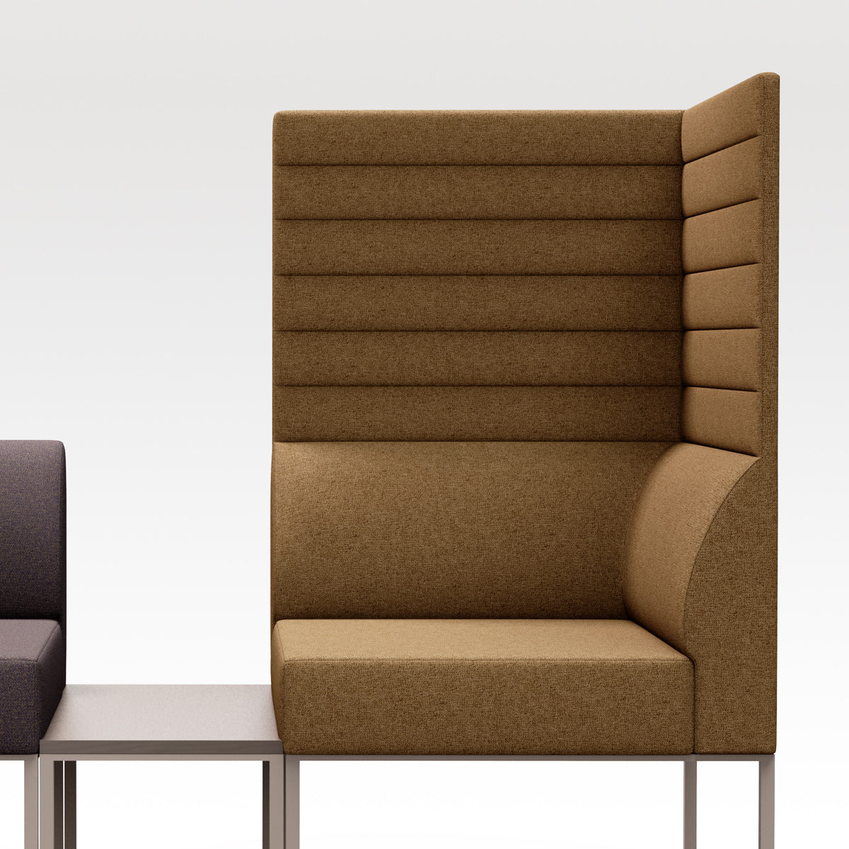 Noda Modular Corner by B&T, showing closeup view of noda modular corner in live shot.