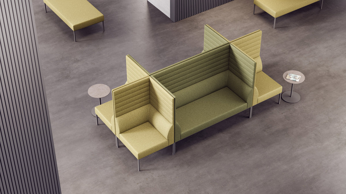 Noda Modular Sofa by B&T, showing noda modular sofas in live shot.
