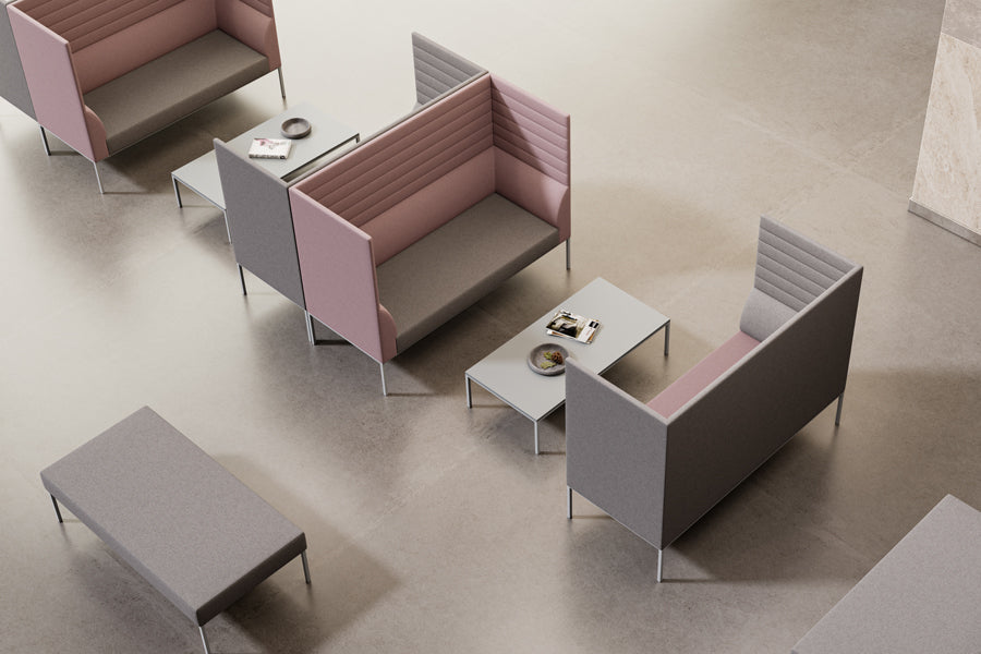 Noda Modular Sofa by B&T, showing noda modular sofas in live shot.