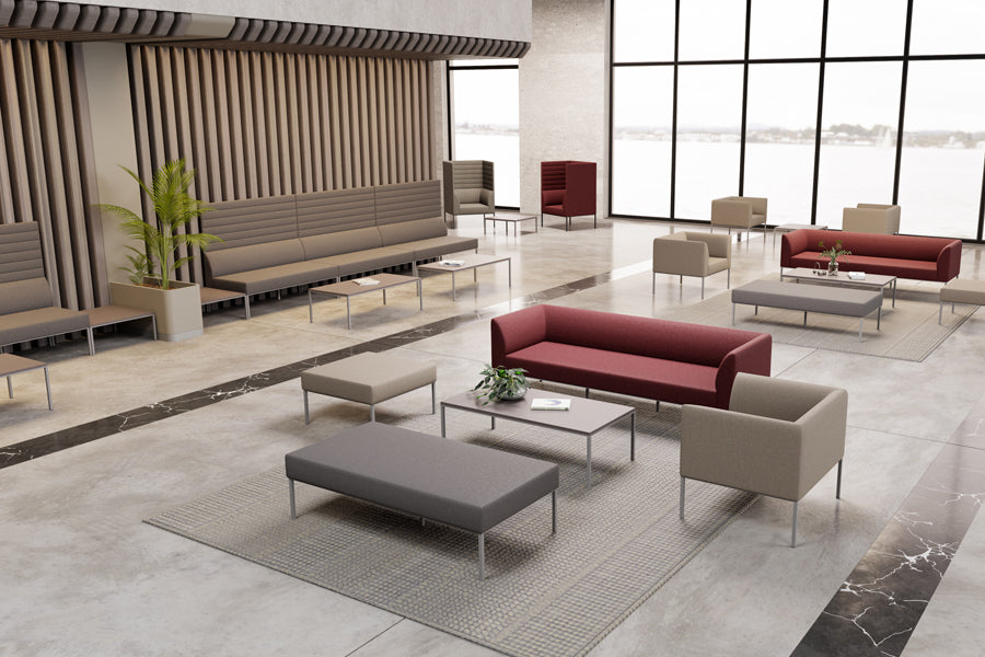Noda Modular Sofa by B&T, showing noda modular sofas in live shot.