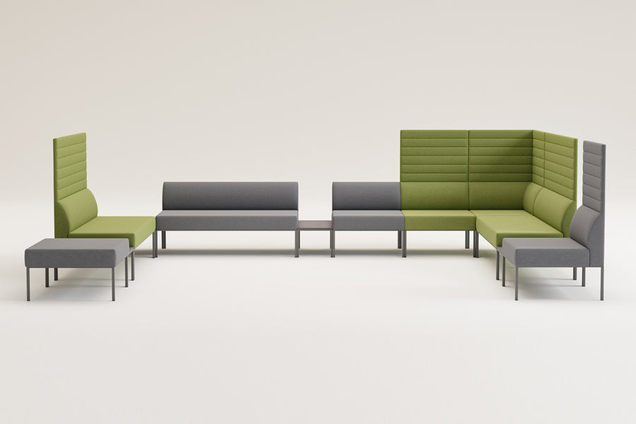 Noda Modular Table by B&T, showing noda modular tables in live shot.