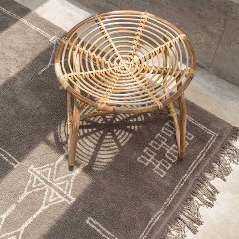 Nomad Kerman Washable Rug by Lorena Canals, showing nomad kerman washable rug in live shot.