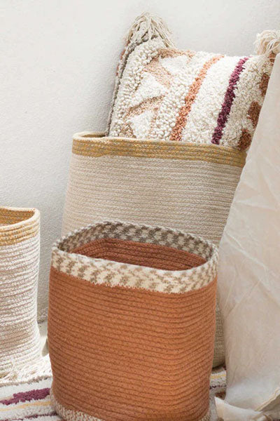 Nomad Susa Basket by Lorena Canals, showing nomad susa basket in live shot.