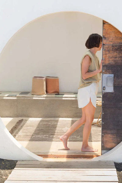 Nomad Susa Basket by Lorena Canals, showing nomad susa basket in live shot.