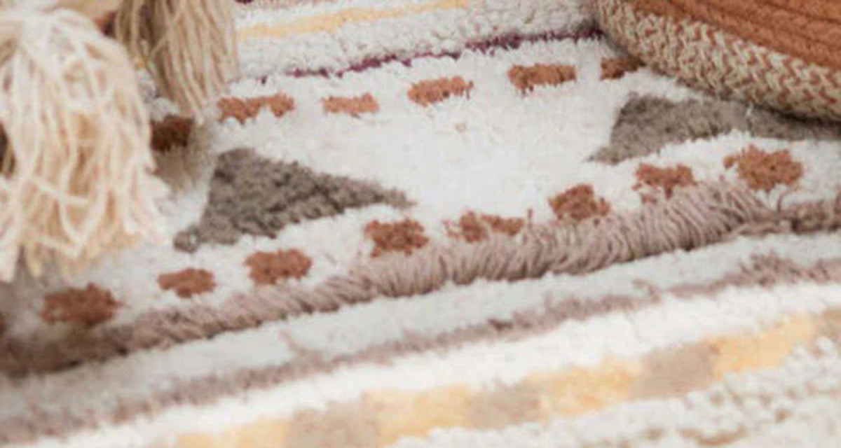 Nomad Washable Rug by Lorena Canals, showing nomad washable rug in live shot.