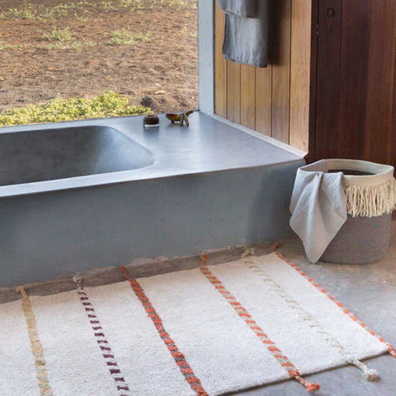 Nomad Washable Rug by Lorena Canals, showing nomad washable rug in live shot.