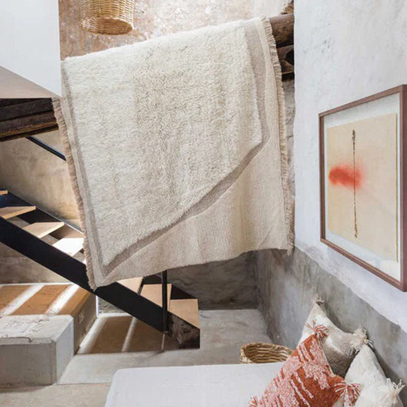 Nomade Suf Woolable Rug by Lorena Canals, showing nomade suf woolable rug in live shot.