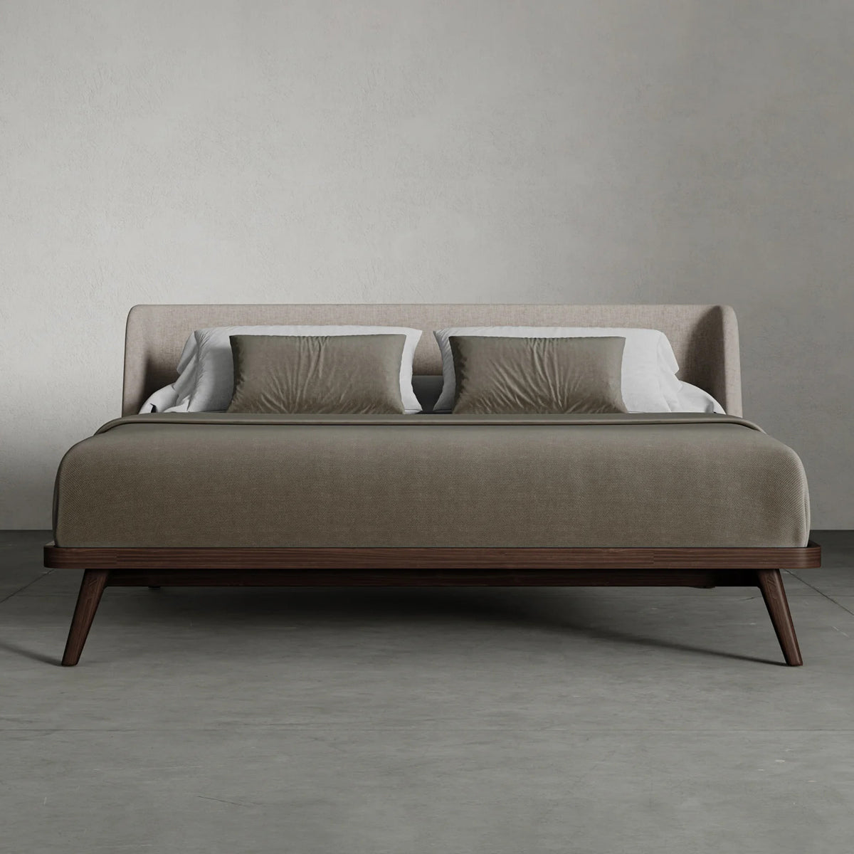Norvin Bed by Viesso, showing norvin bed in live shot.