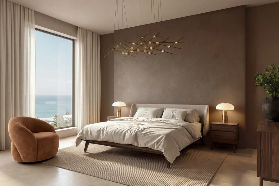 Norvin Bed by Viesso, showing norvin bed in live shot.