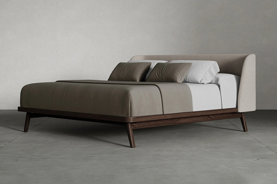 Norvin Bed by Viesso, showing norvin bed in live shot.