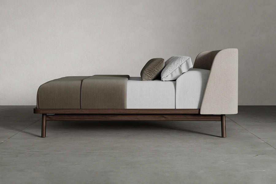 Norvin Bed by Viesso, showing norvin bed in live shot.