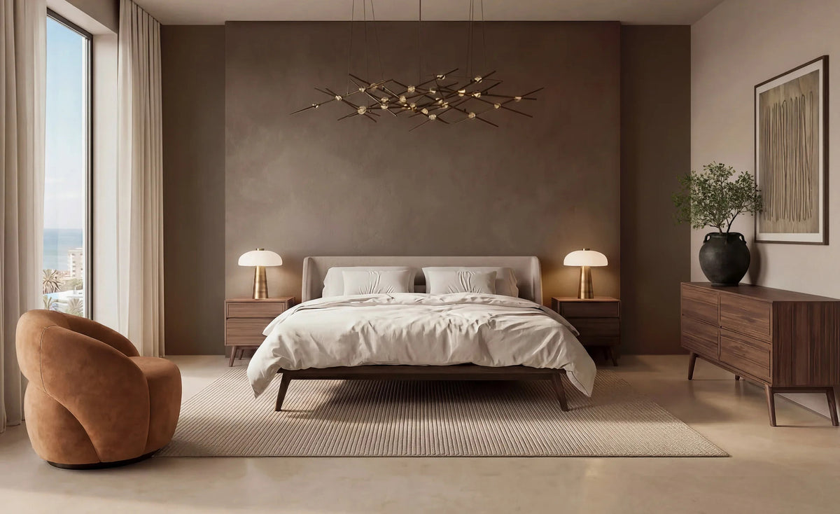 Norvin Nightstand by Viesso, showing norvin nightstands in live shot.