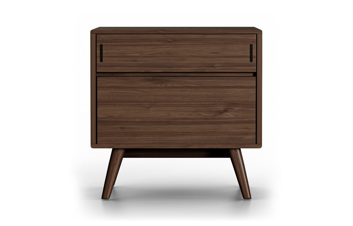 Norvin Nightstand by Viesso - Heirloom Walnut.