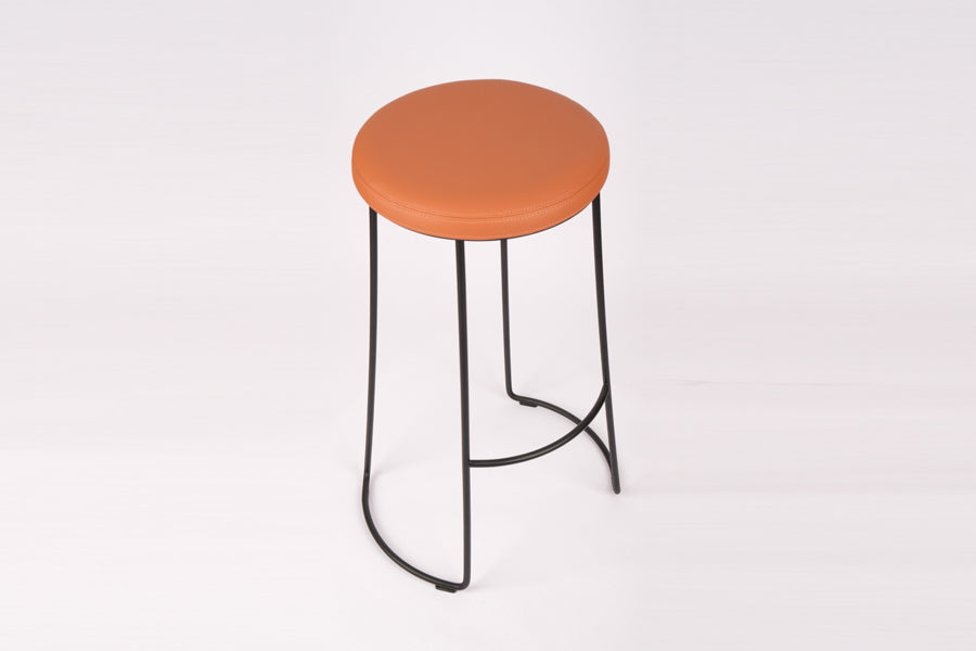 Nory Bar Stool by Kollektiff, showing top view of nory bar stool in studio shot.