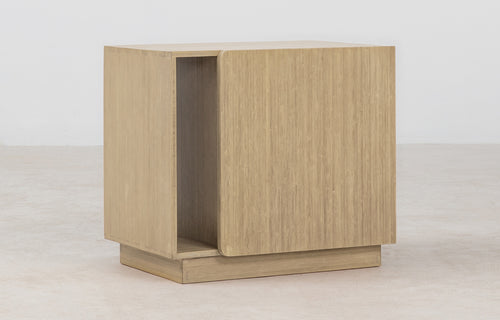 Noura Nightstand by Sun at Six - Right, Wheat Moso Bamboo.