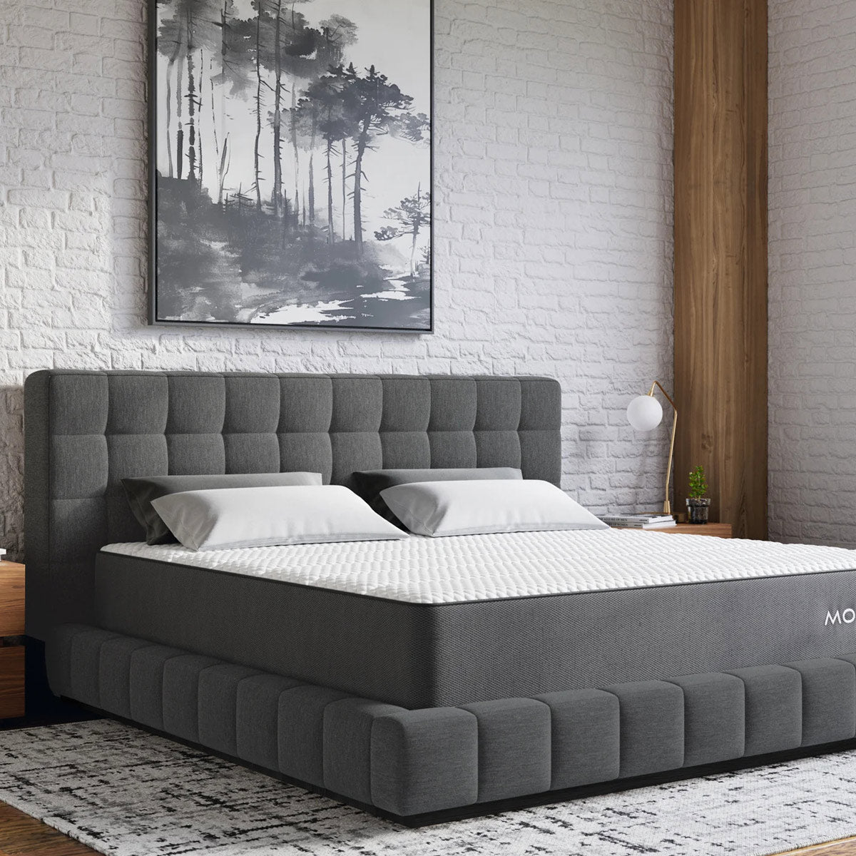 Nuvelle Mattress by Viesso, showing closeup view of nuvelle mattress in live shot.