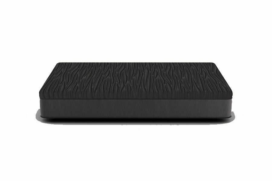 Nuvelle Mattress by Viesso, showing side view of nuvelle mattress in luxe cooling hybrid.