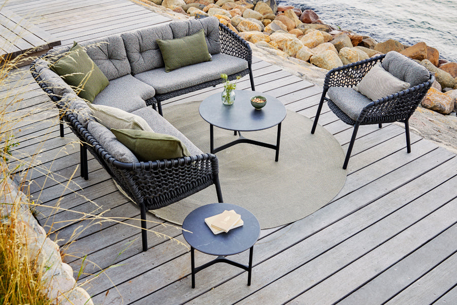 Ocean Large Lounge Chair by Cane-Line, showing ocean large lounge chair in live shot.