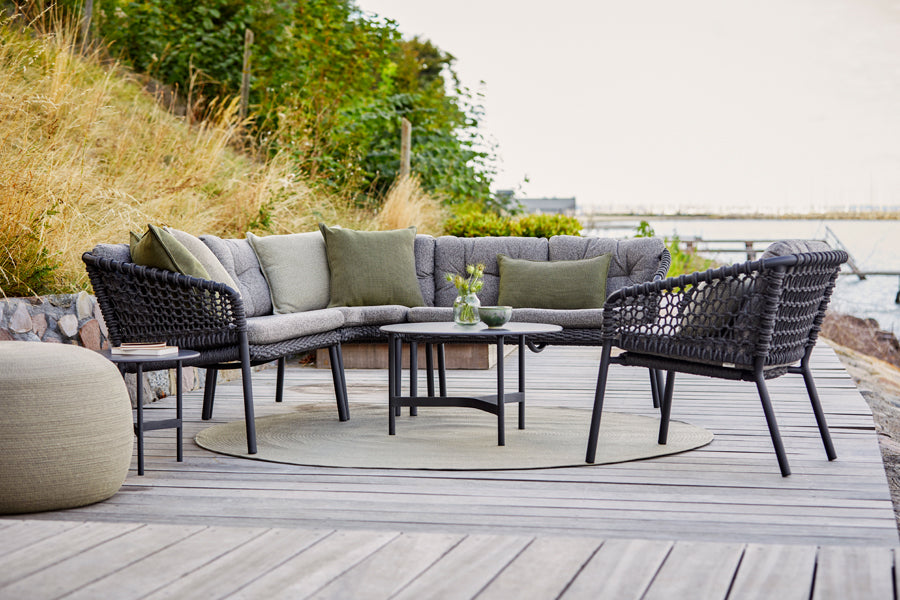Ocean Large Lounge Chair by Cane-Line, showing ocean large lounge chair in live shot.