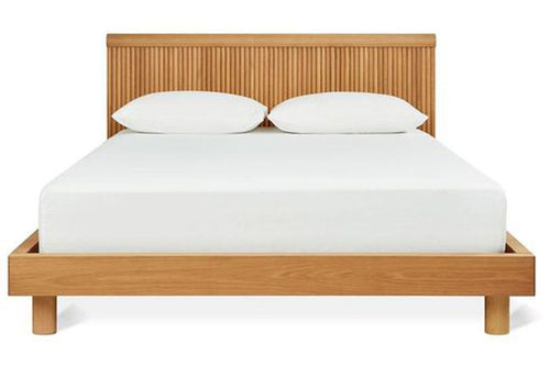 Odeon Bed by Gus Modern, showing front view of odeon bed.