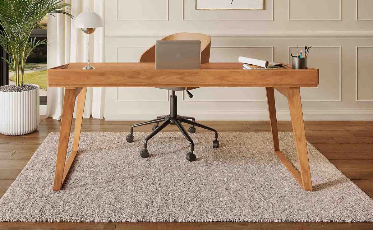 Odin Desk by Copeland Furniture, showing odin desk in live shot.