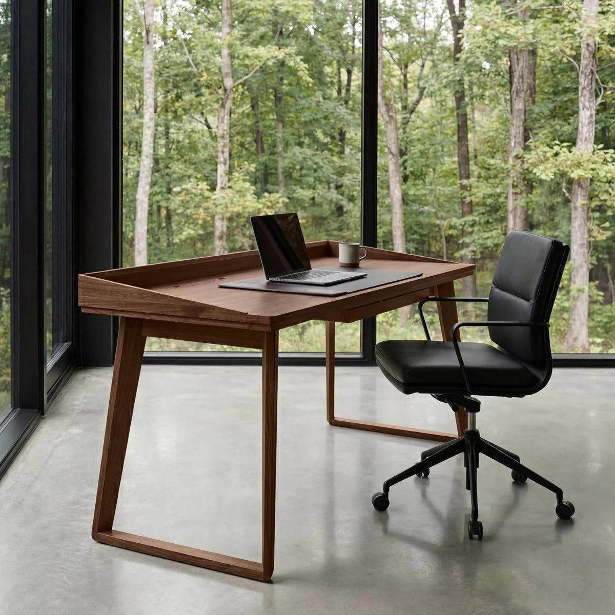 Odin Desk by Copeland Furniture, showing odin desk in live shot.